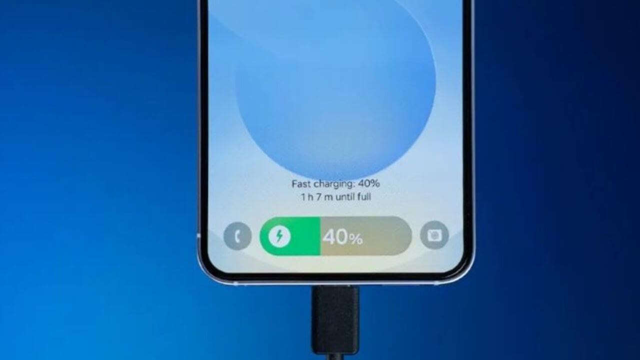Samsung Galaxy S26 concept charging wirelessly with new “Super fast wireless charging” feature.