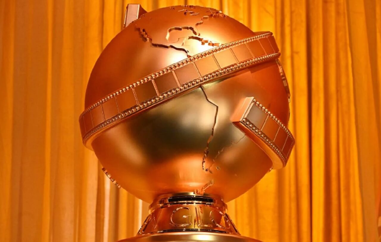 Golden Globe Awards stage at The Beverly Hilton ahead of the 2026 nominations.