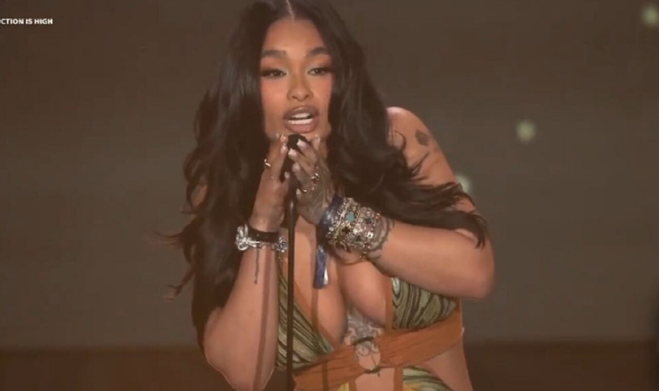 Audience reacts during India Love’s interruption at the 2025 Streamer Awards.