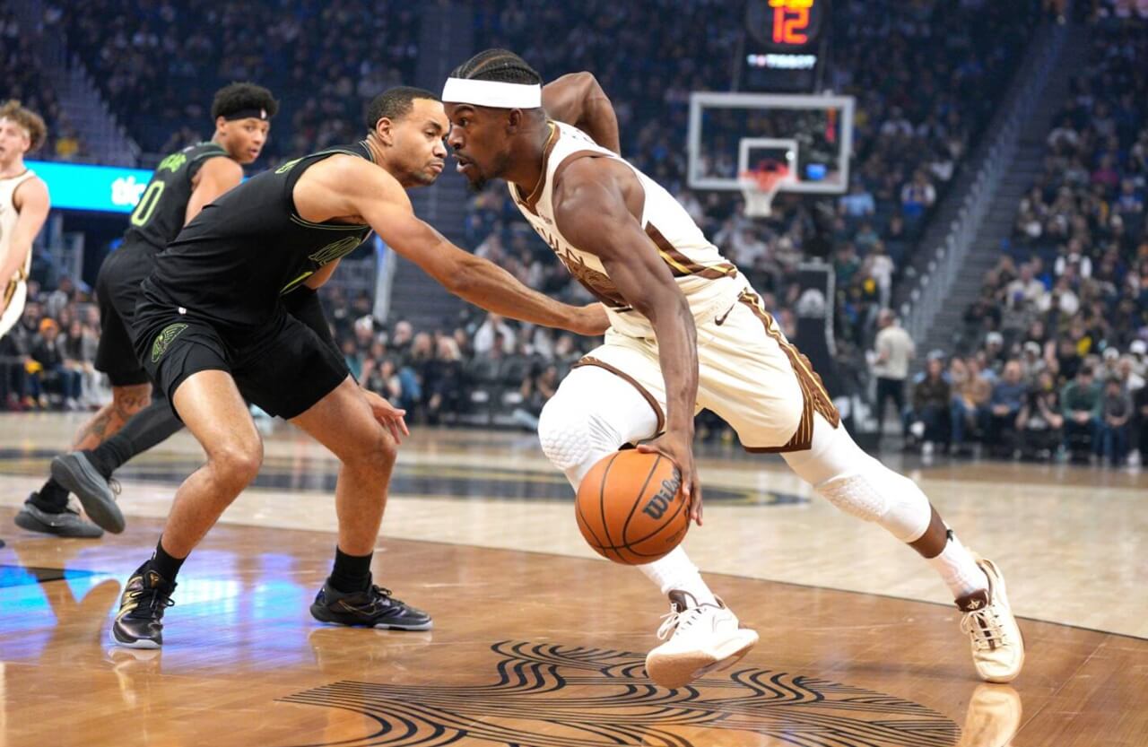 Jimmy Butler scores for Warriors in win over Pelicans, stepping up in Curry’s absence.