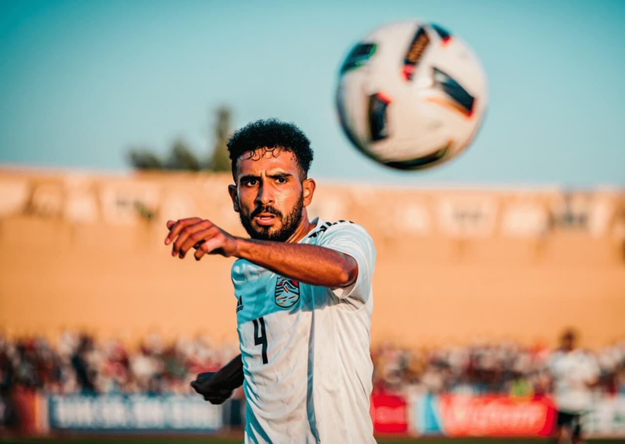 Jordan vs Egypt players compete at Al Bayt Stadium in crucial Arab Cup group match.
