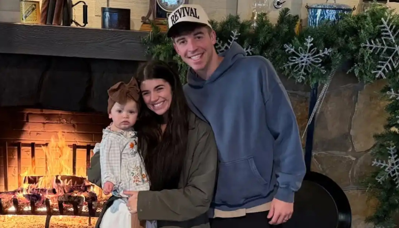 Madison Prewett and Grant Troutt pose together, reflecting on marriage and spiritual growth.