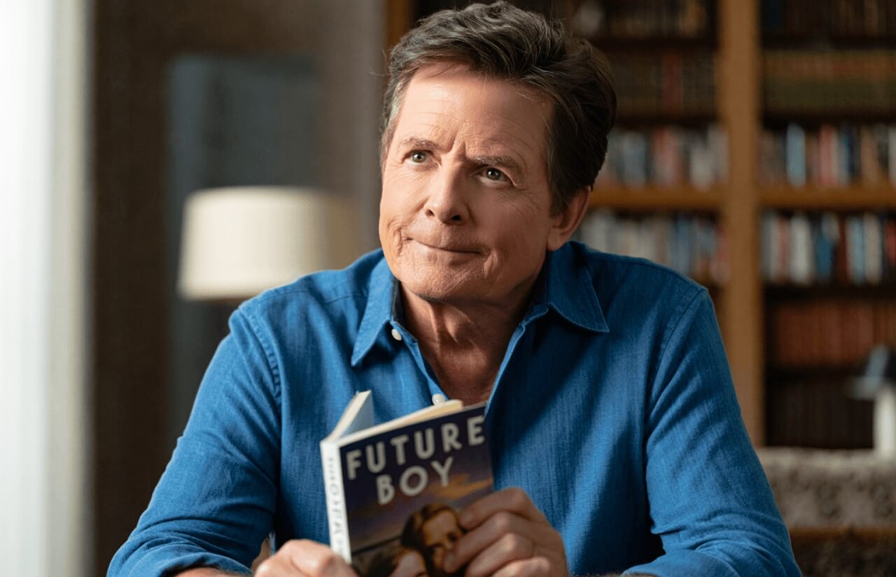 Michael J. Fox discussing his memoir Future Boy during a 2025 interview
