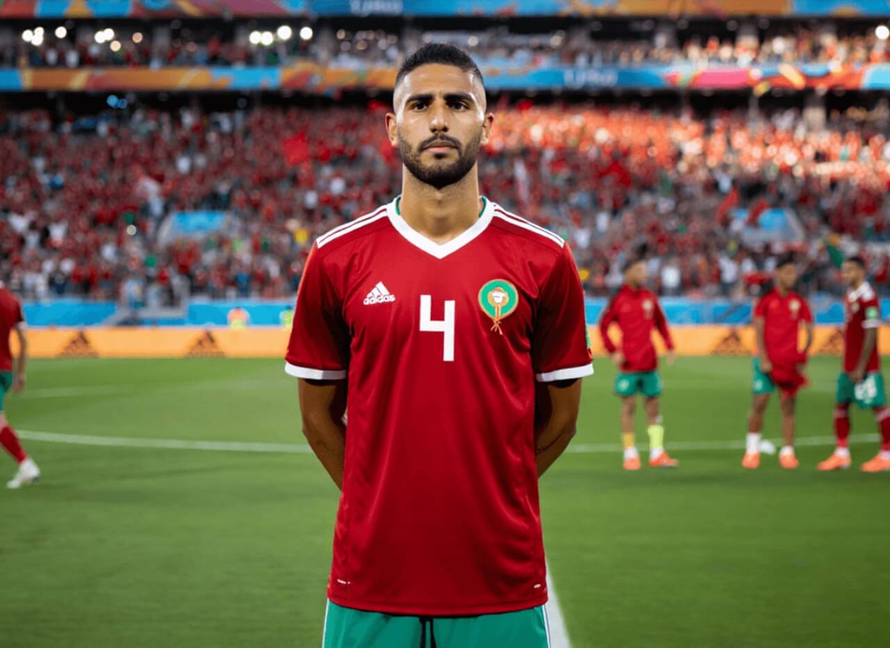 Morocco vs Syria Arab Cup quarterfinal action at Khalifa International Stadium.