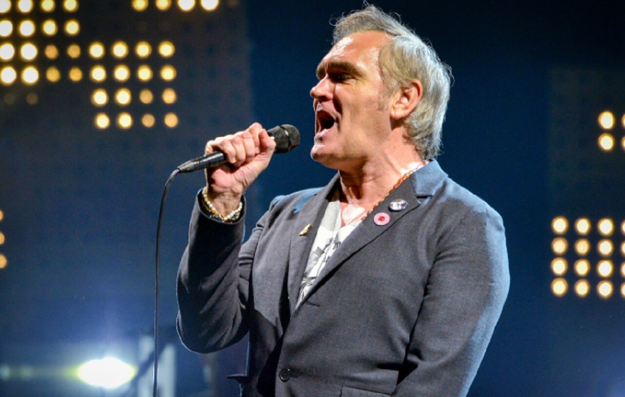 Morrissey performing live before cancelling his South American tour.