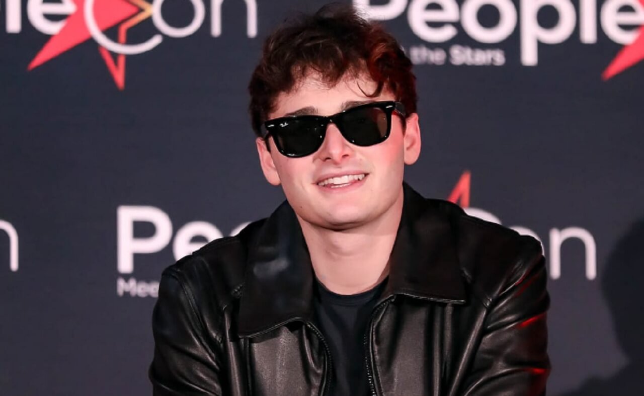 Noah Schnapp in a portrait-style photo during an interview about Stranger Things.