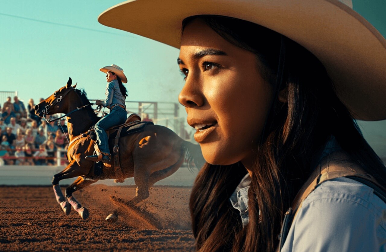 Carlee Otero makes winning barrel racing run at NFR Round 5 in Las Vegas.