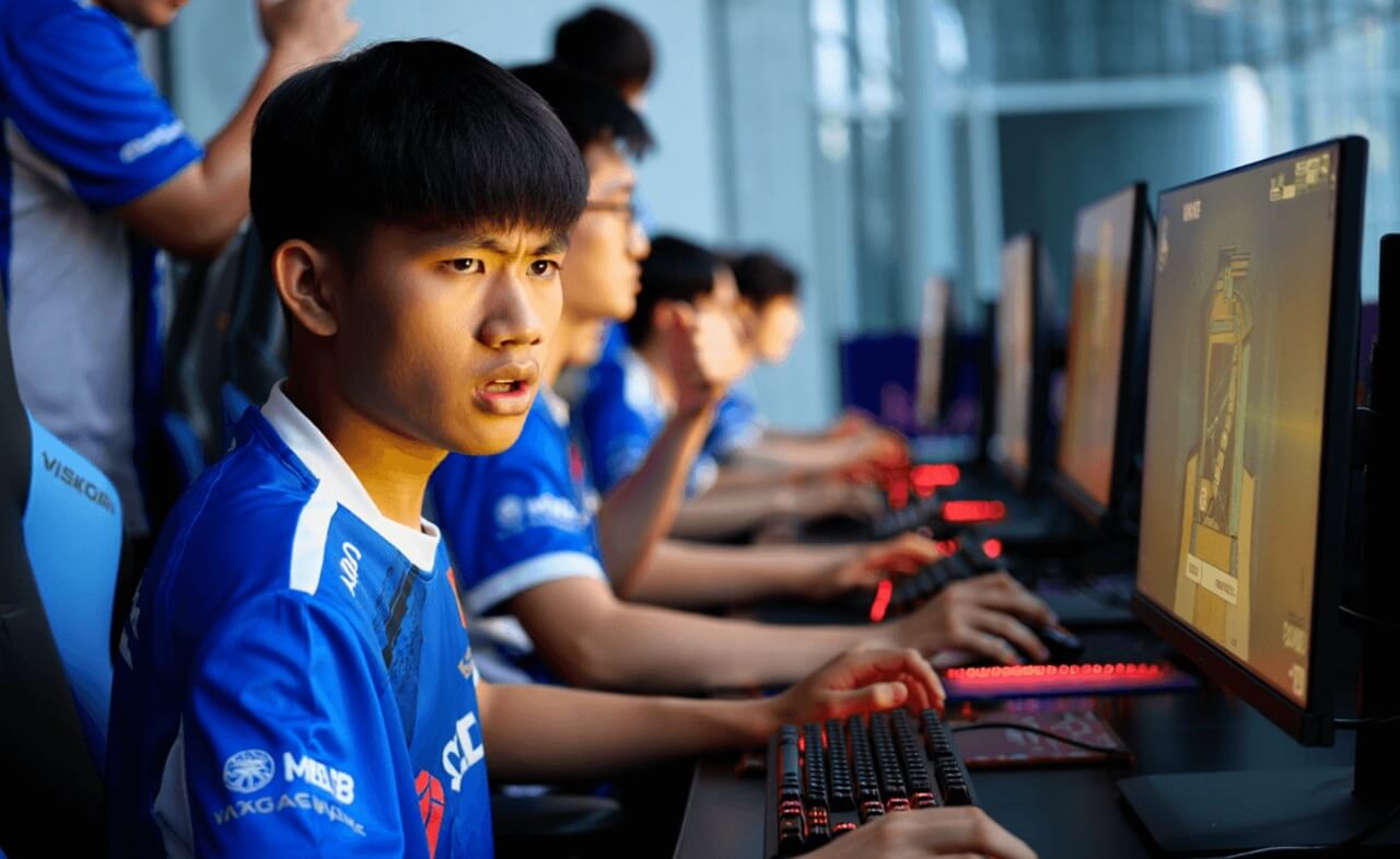 Vietnam MLBB roster preparing for SEA Games esports competition in Bangkok.