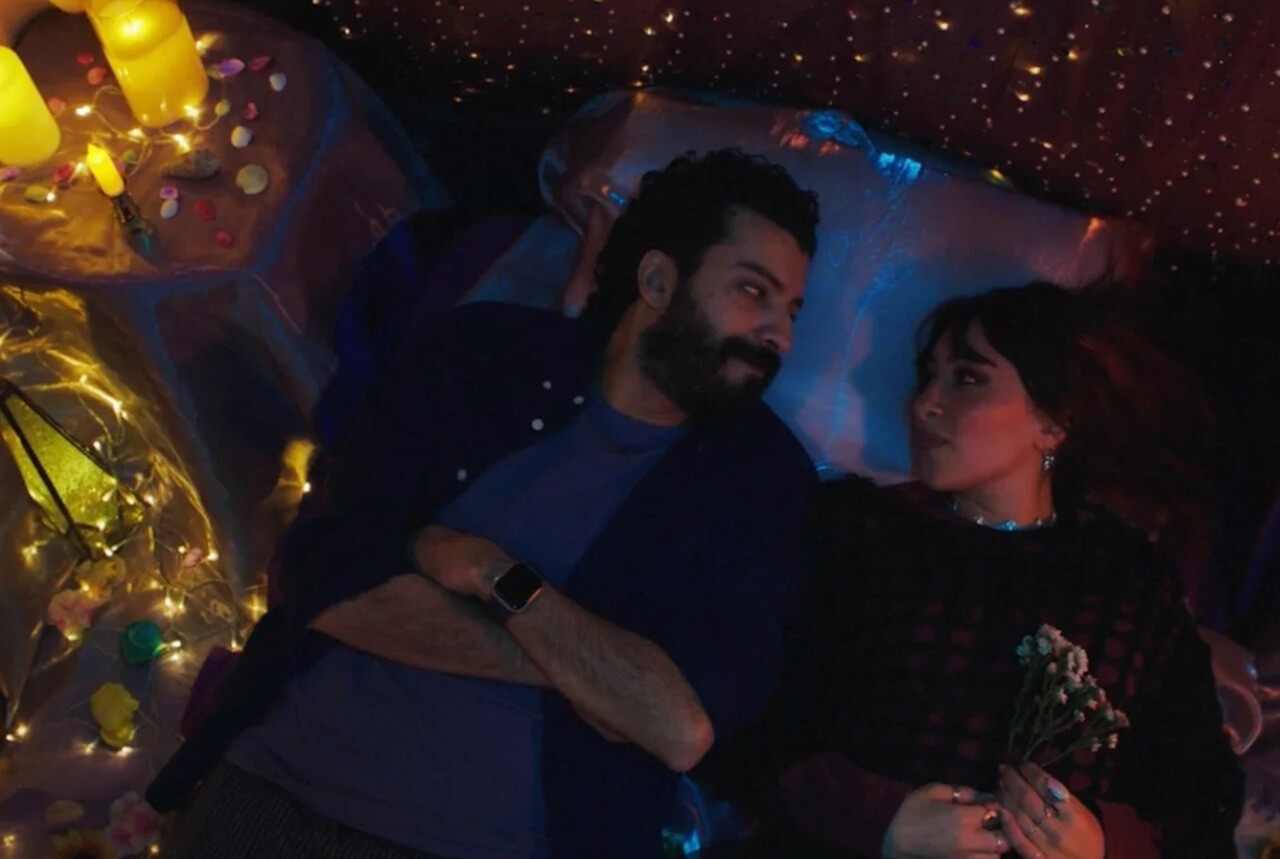 Sarah Taibah and Yaqoub Alfarhan at Red Sea Film Festival premiere.