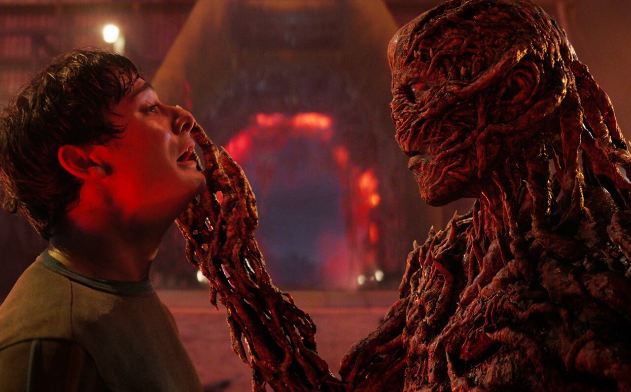 David Harbour discussing Stranger Things final season at press event.