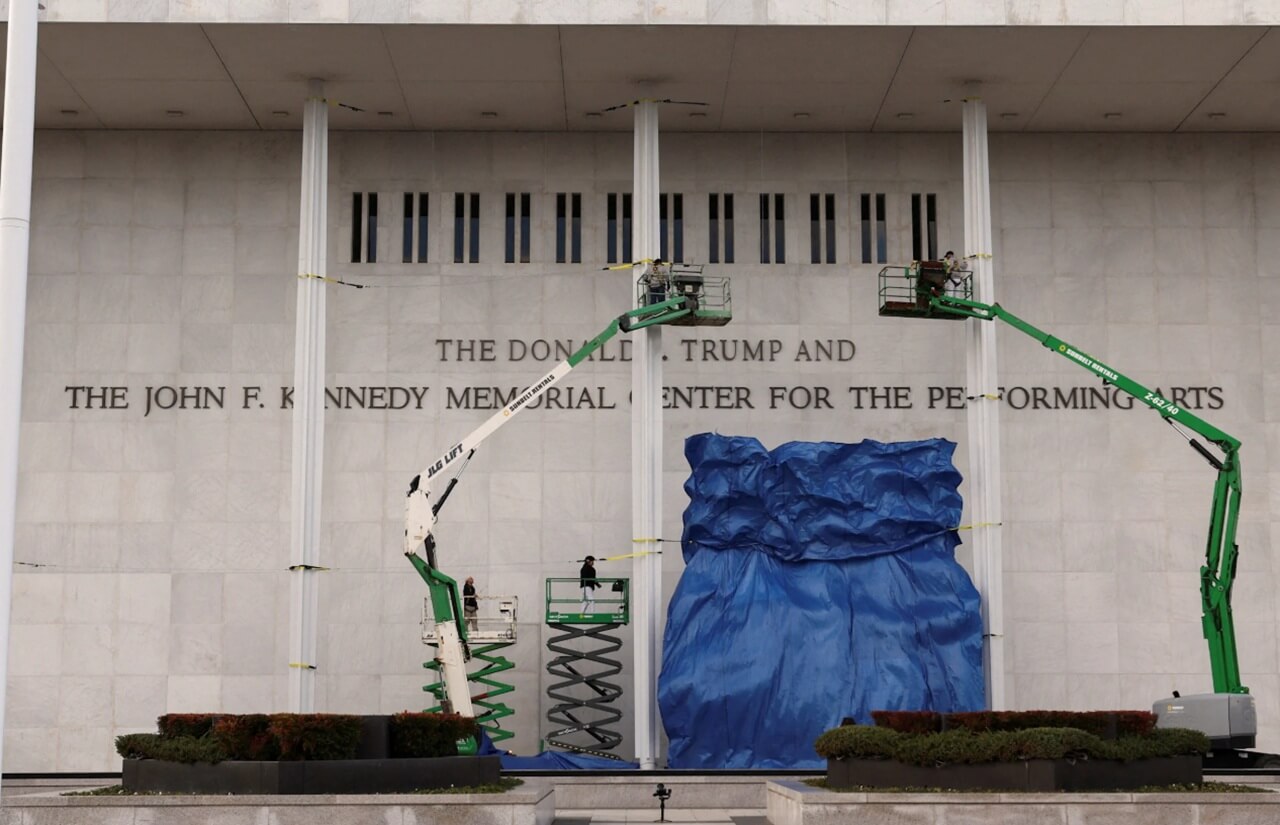 Kennedy Center building in Washington DC after name change