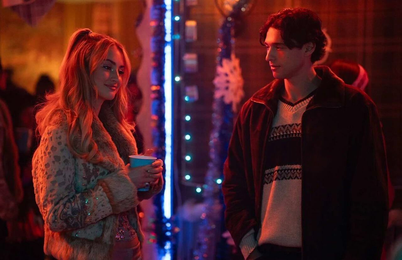 Lucy and Stephen appear in a tense moment in Hulu’s Tell Me Lies season 3.