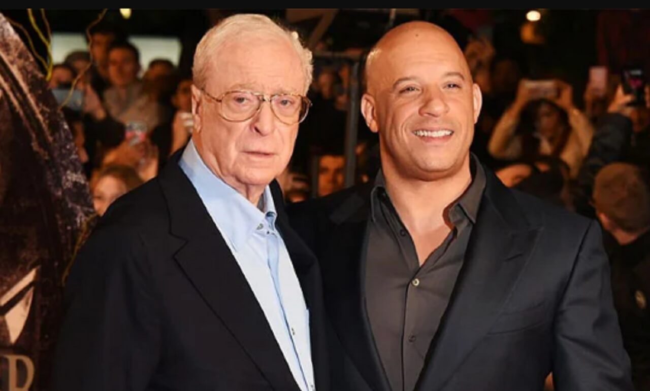 Vin Diesel and Michael Caine at a public event celebrating their longtime friendship