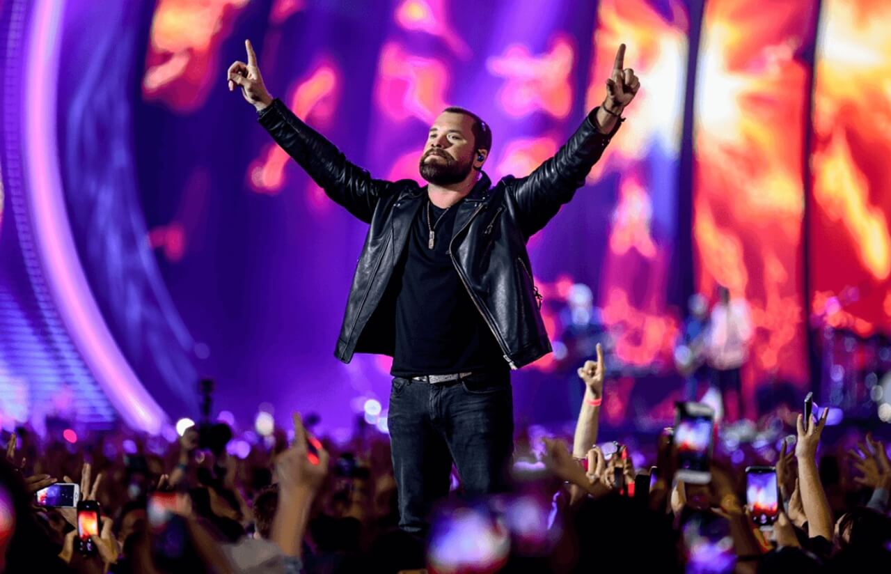 Zac Brown Band performs at the Sphere in Las Vegas with immersive LED visuals during the Love & Fear residency.