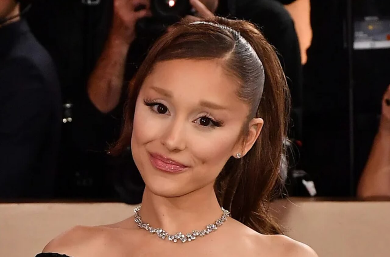 Ariana Grande in yellow Dior dress with gloves, Vogue Japan cover shoot.