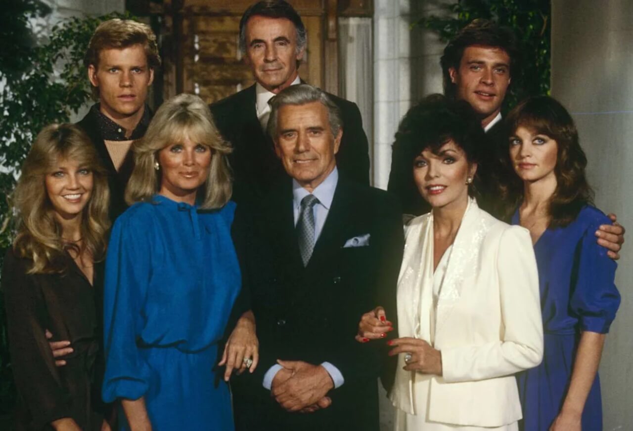 Original Dynasty cast members then and now, 45 years after the show premiered.
