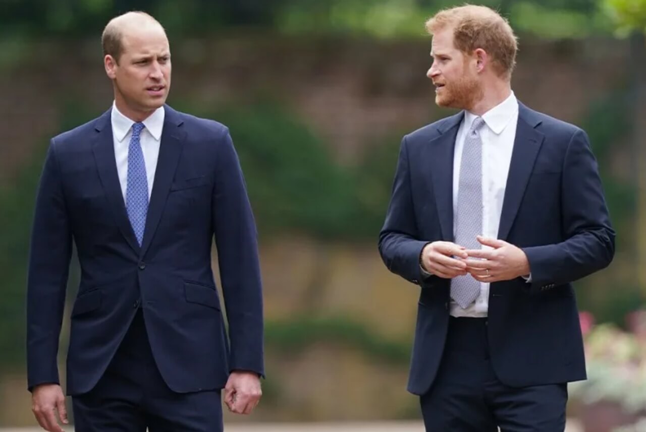 Prince Harry and Prince William amid reports of a possible Netflix project about Princess Diana.
