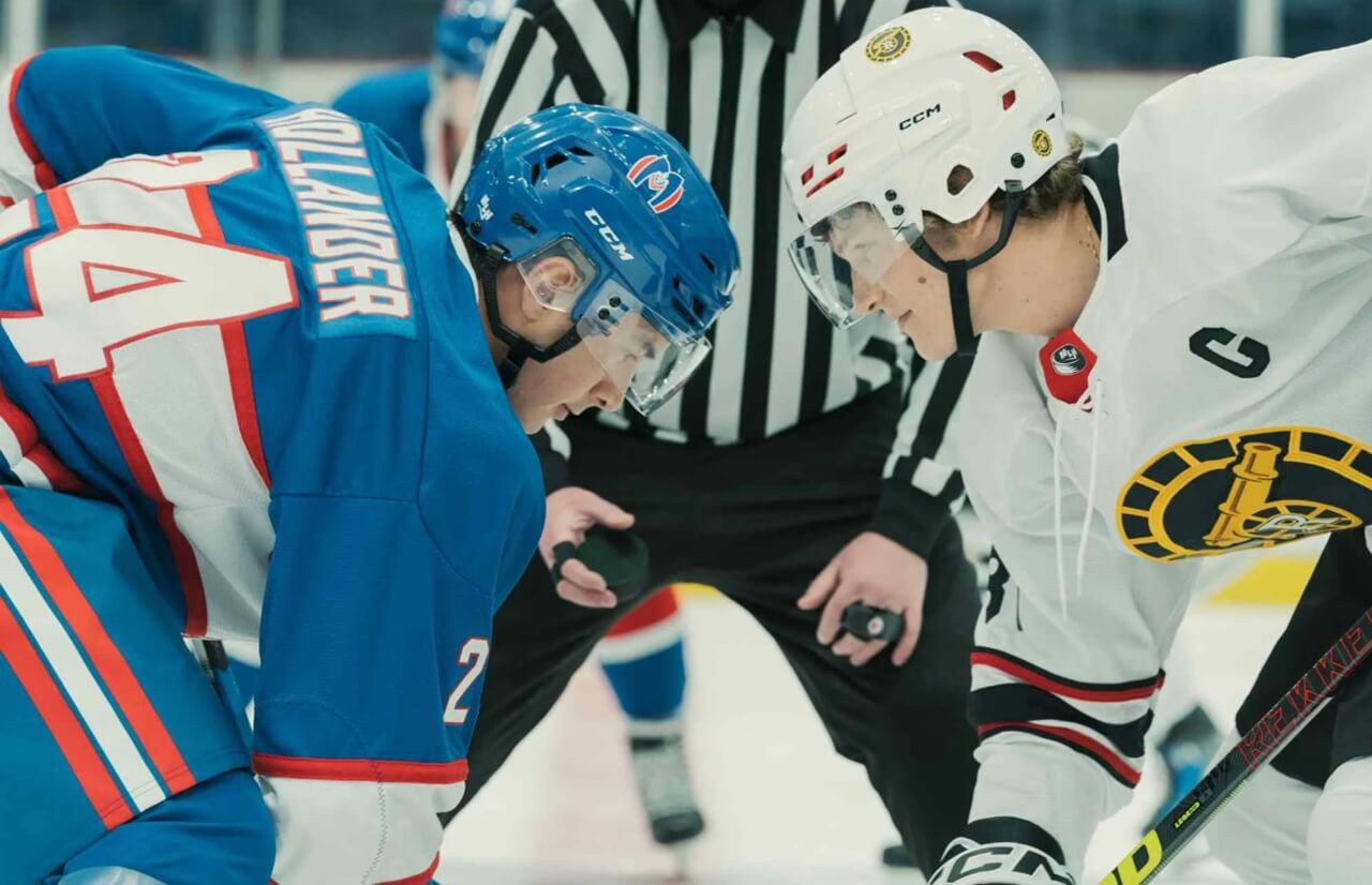 Shane and Ilya from Heated Rivalry during the cottage episode.