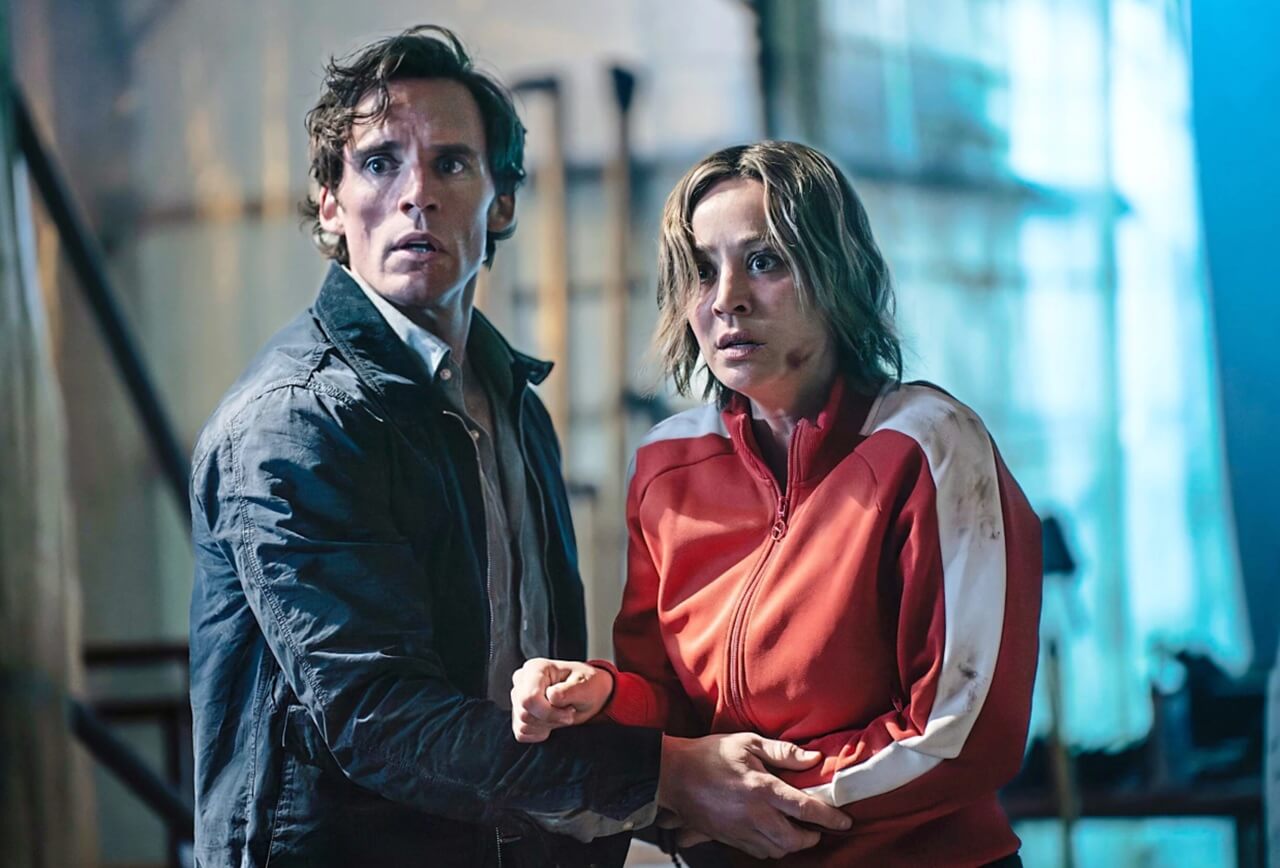 Kaley Cuoco and Sam Claflin in MGM+ thriller Vanished, set in France.