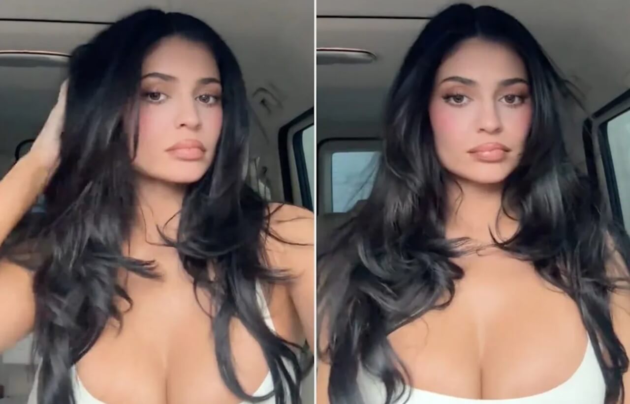 Kylie Jenner reveals her new haircut in a TikTok video.