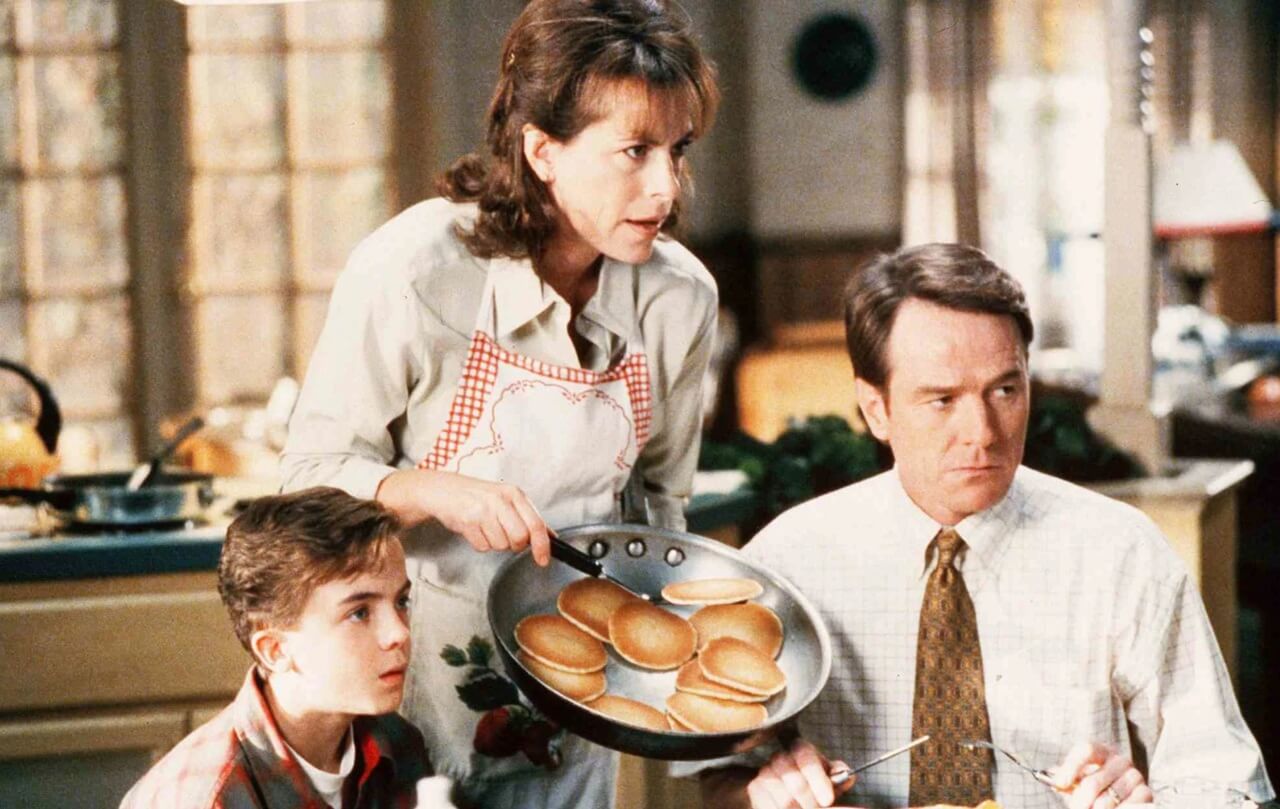 Malcolm in the Middle revival cast featuring Frankie Muniz, Bryan Cranston, and Jane Kaczmarek.