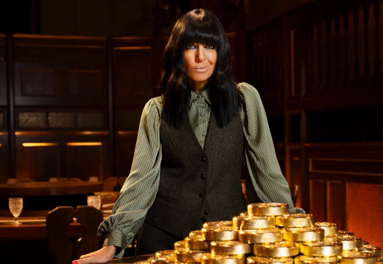 Concept art for The Traitors West End stage adaptation, showing dramatic silhouettes of contestants.