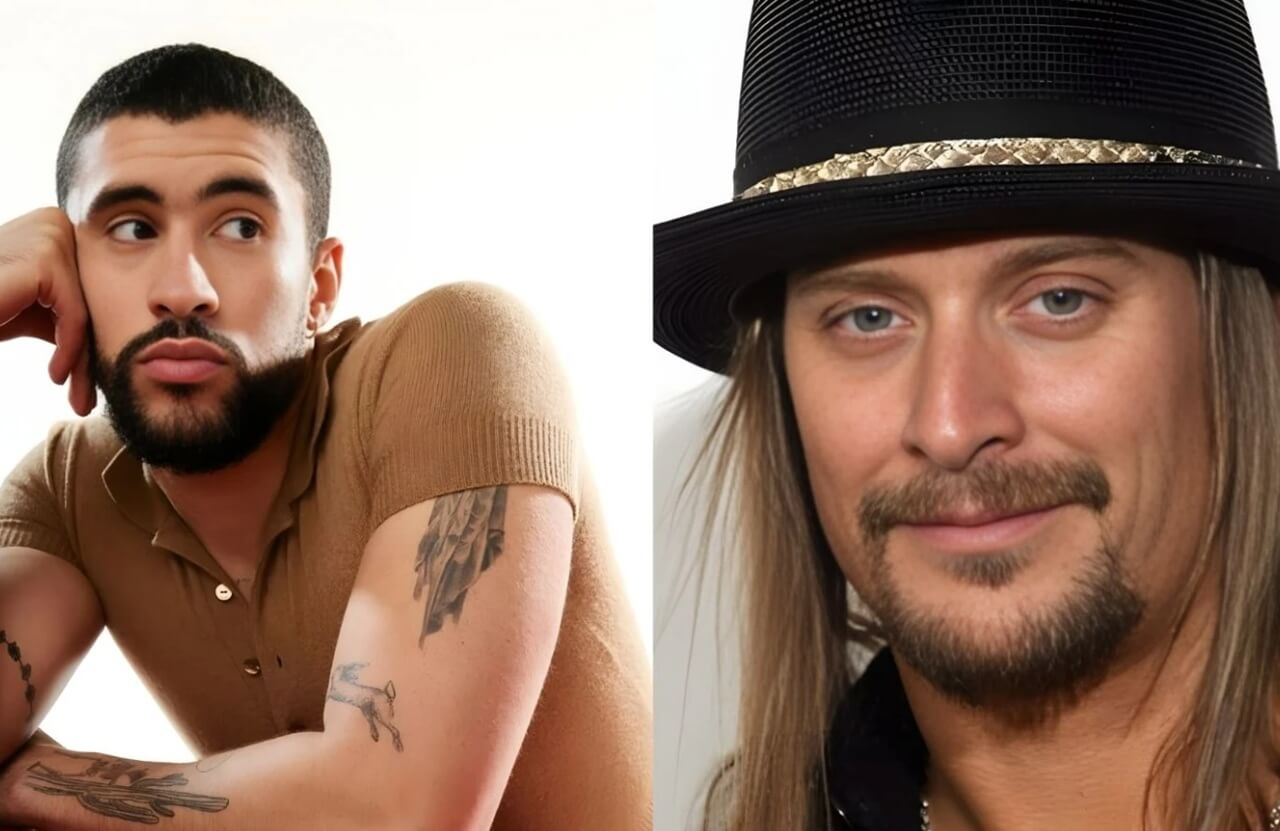 Bad Bunny and Kid Rock halftime shows compared at Super Bowl LX.