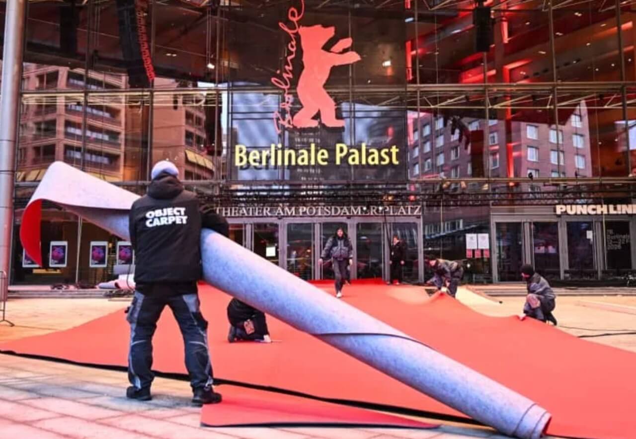 Berlinale Palast red carpet at the opening of the Berlin International Film Festival.