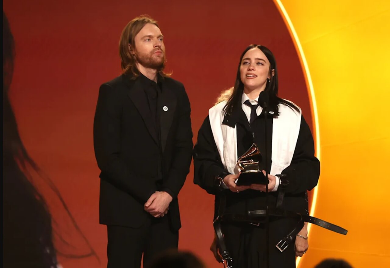 Billie Eilish delivers anti-ICE speech after winning Song of the Year at the 2026 Grammys.