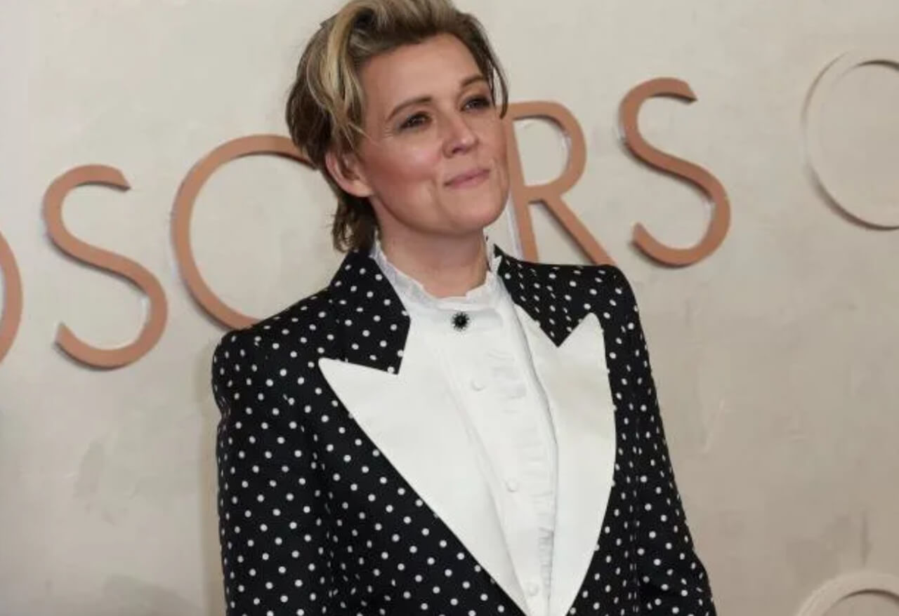 Brandi Carlile performing “America the Beautiful” at Super Bowl 60 pregame show.