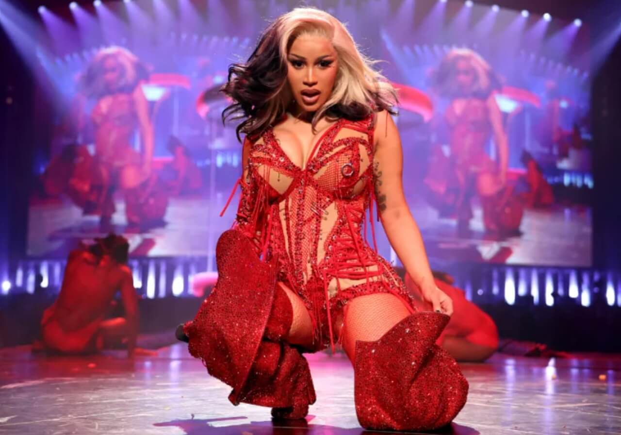 Cardi B performing on sold-out Little Miss Drama Tour