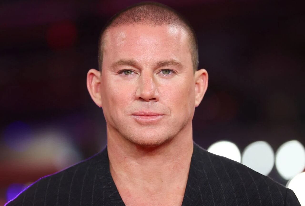 Channing Tatum at Berlin Film Festival premiere in black pinstripe suit