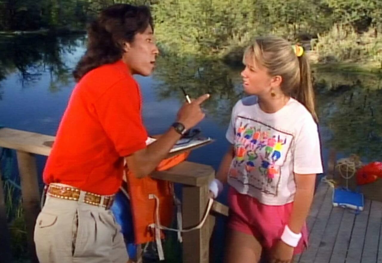 Joe Torres and Christine Taylor share memories at the Hey Dude reunion in Arizona.