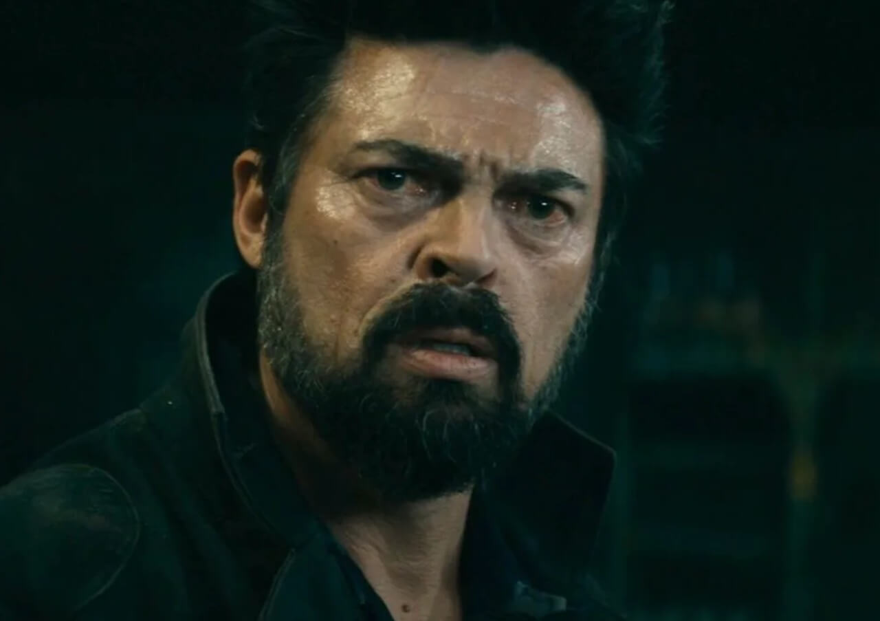 Karl Urban as Billy Butcher with black tentacles in The Boys Season 5 promo image.