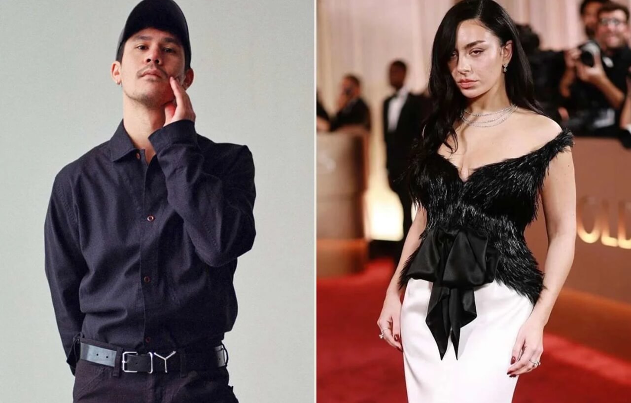 Celebrity hairstylist Matt Benns working on Charli xcx’s red carpet look.