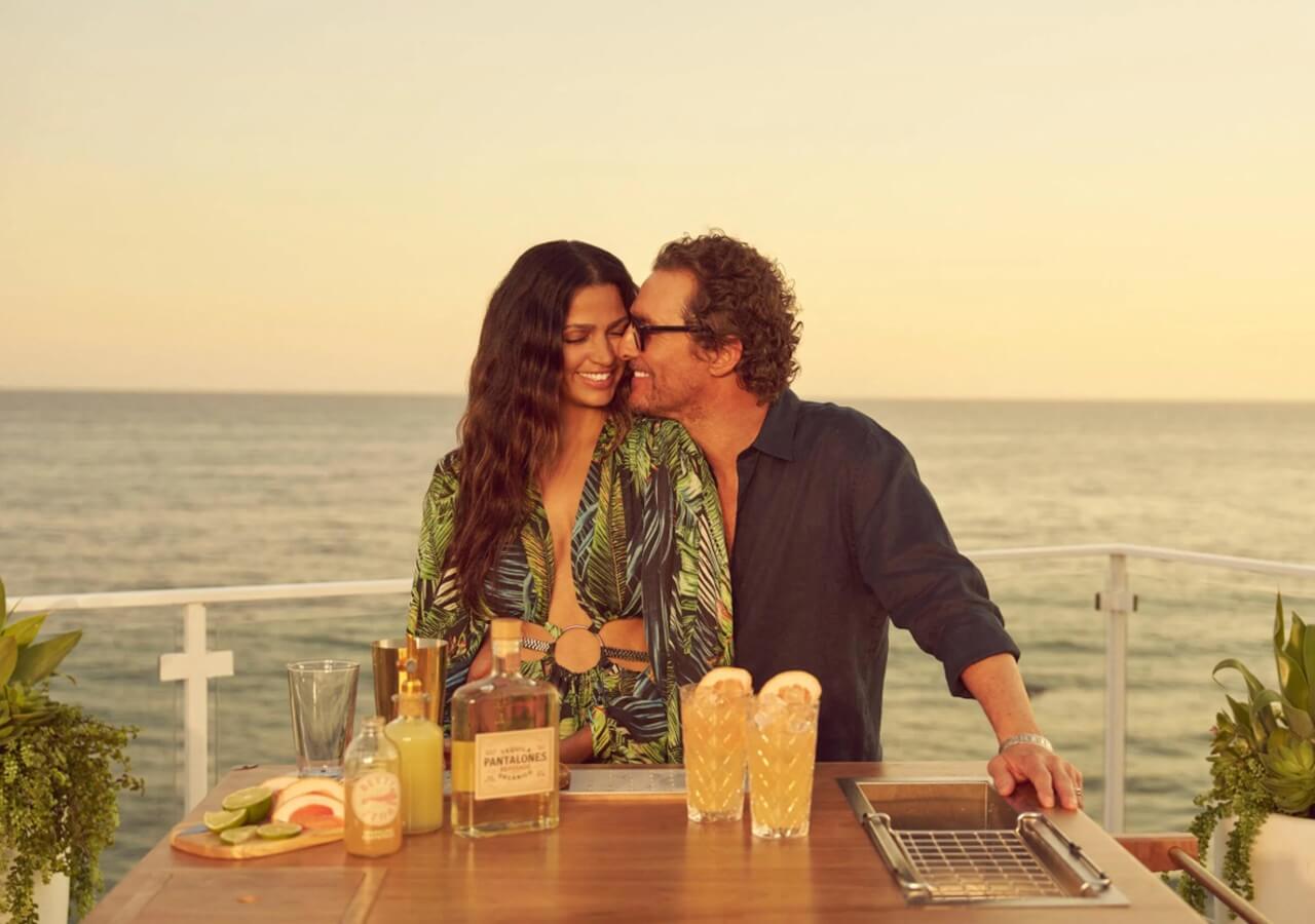 Bartenders serving 24K Margaritas aboard Regal Princess during Guinness World Record event.