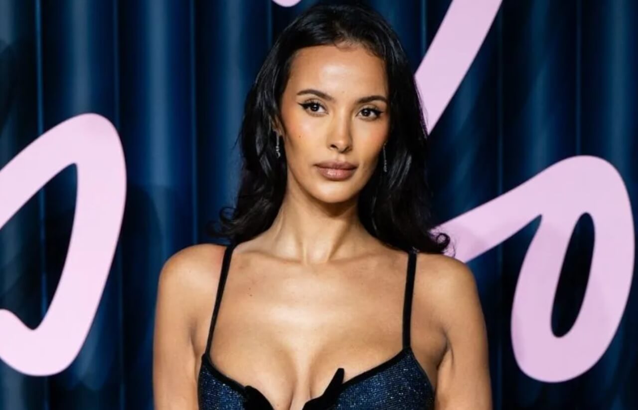 Maya Jama in high-slit gown at Love Island finale