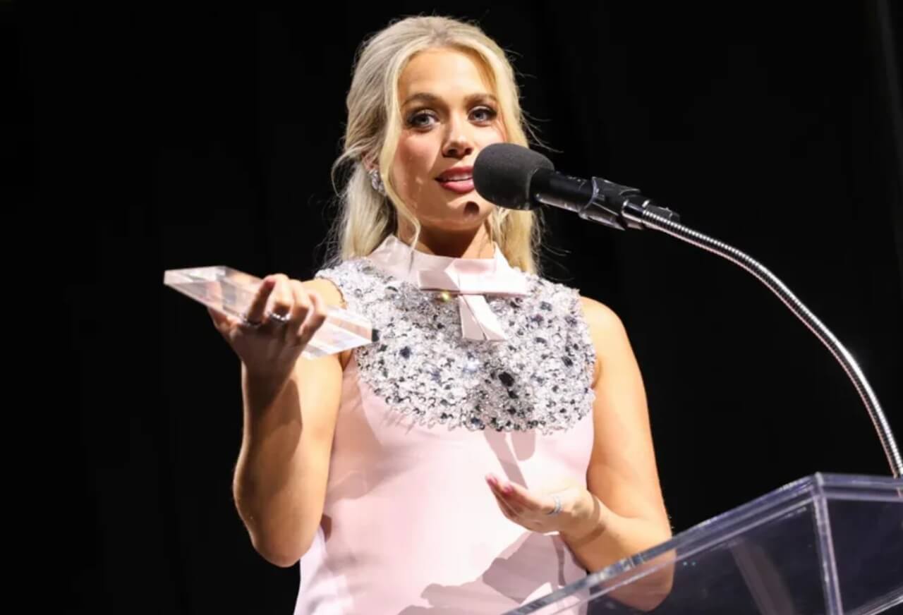 Megan Moroney, Baby Keem, Hilary Duff, and SZA featured in a collage highlighting new music releases.