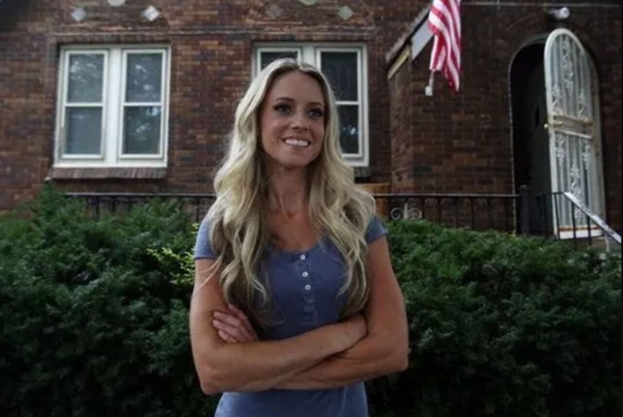 Nicole Curtis filming Rehab Addict before cancellation.