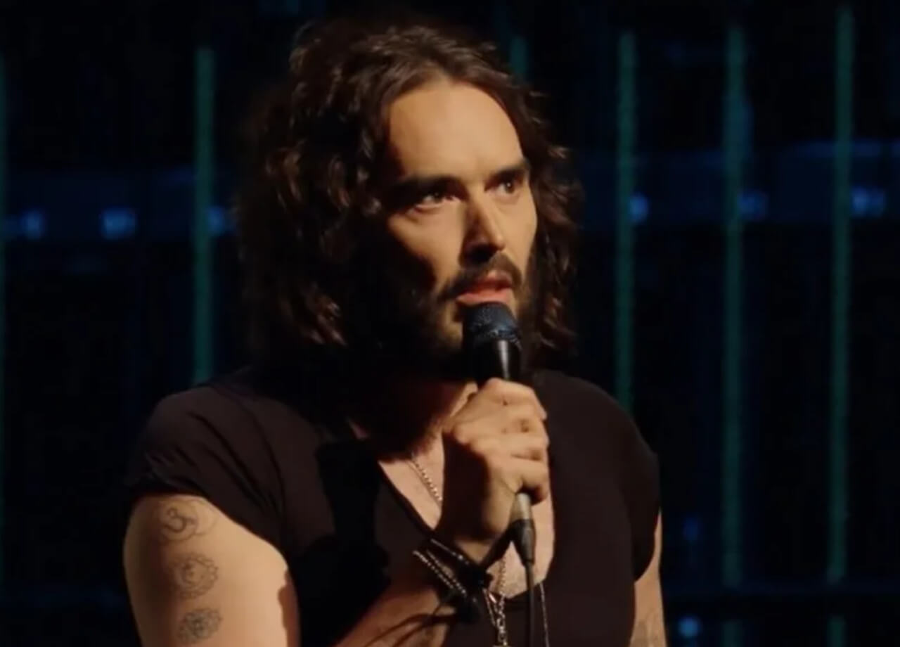 Russell Brand arrives at Southwark Crown Court for hearing on rape charges