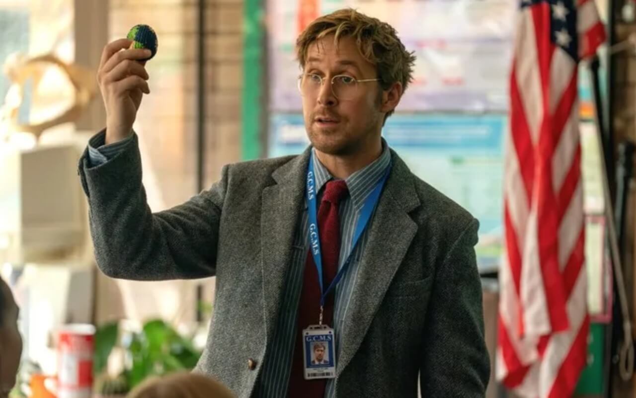 Ryan Gosling as Ryland Grace in Project Hail Mary spaceship scene