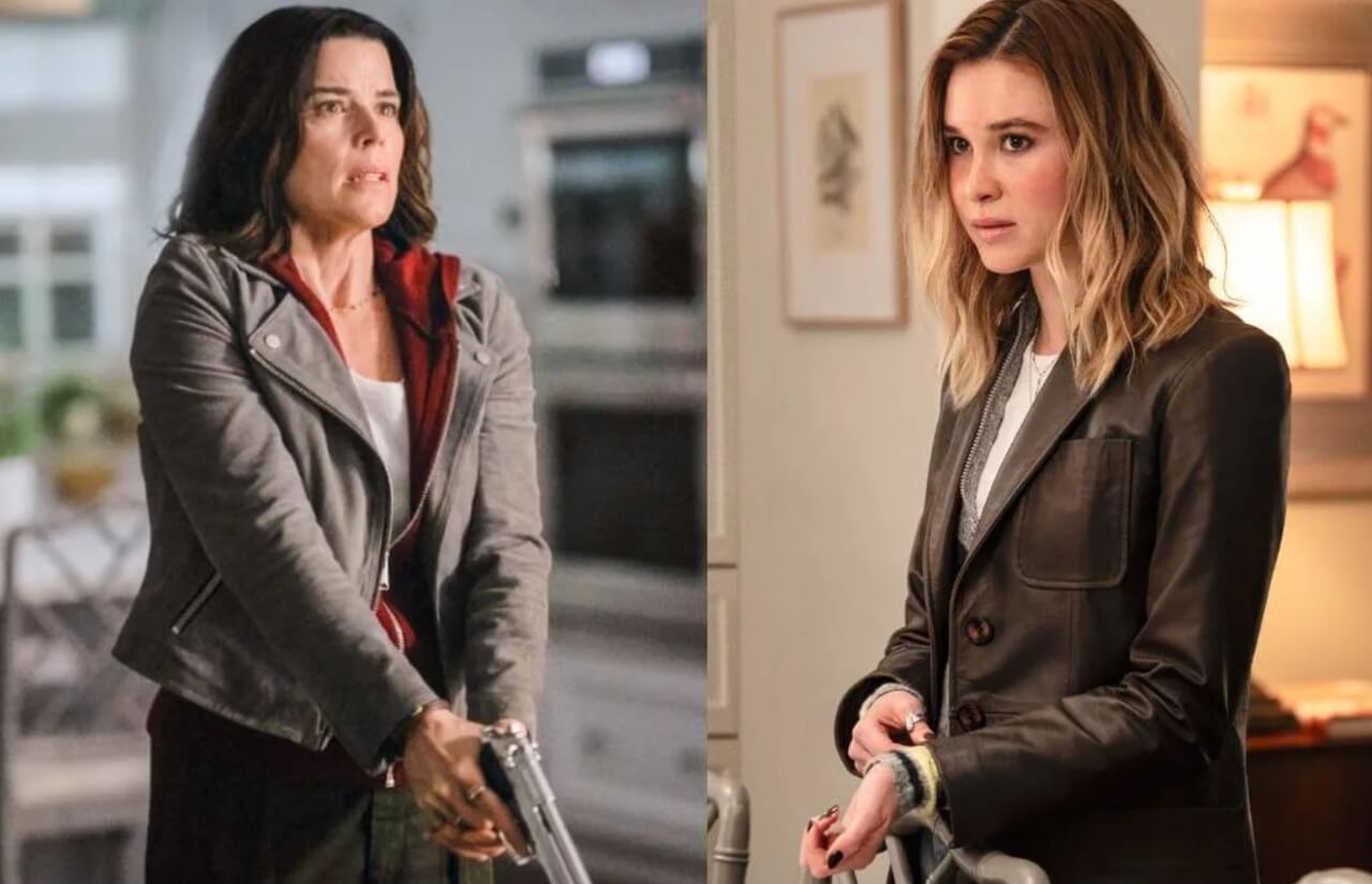 Neve Campbell and Isabel May in Scream 7 as Sidney and Tatum