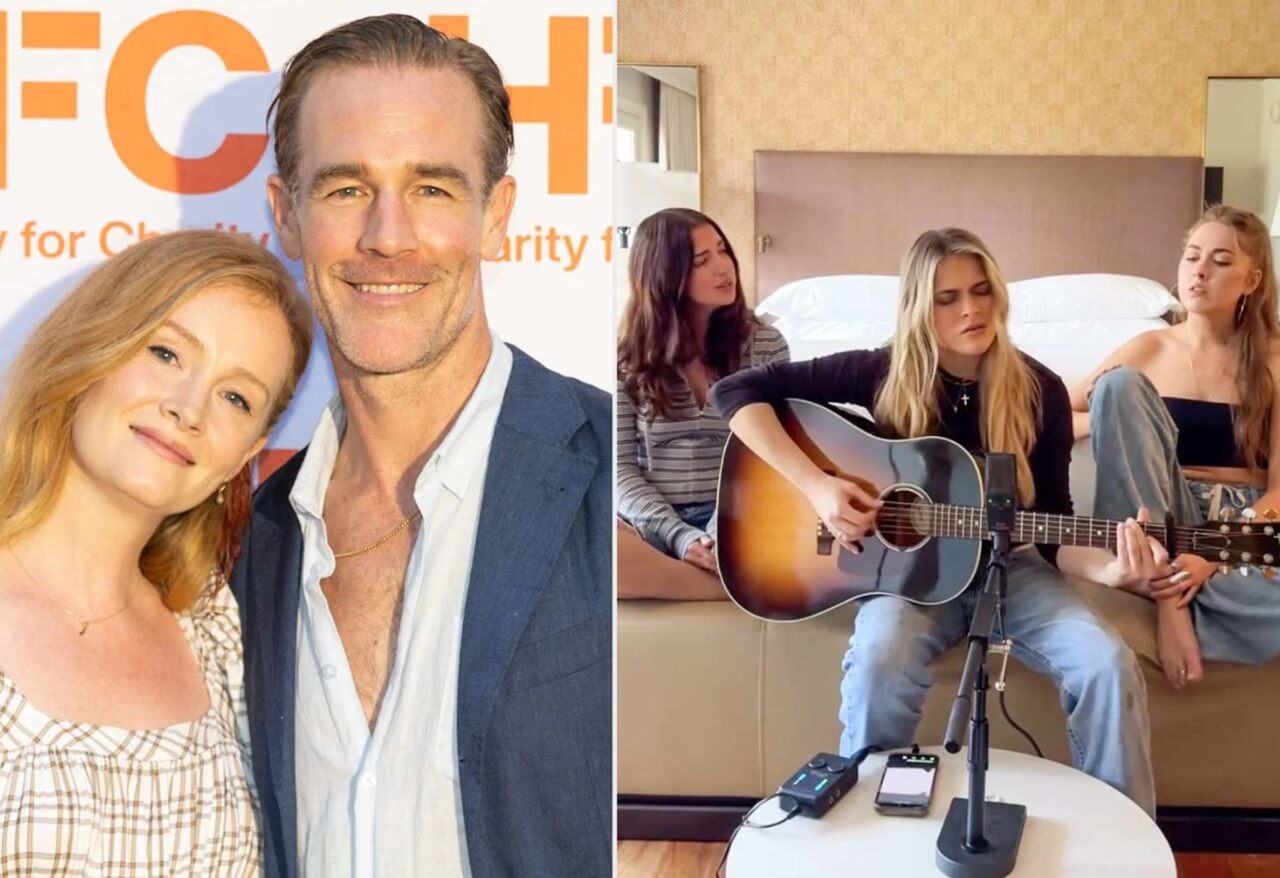 James Van Der Beek with wife Kimberly; Alana Springsteen singing tribute cover of “I Don’t Want to Wait.”