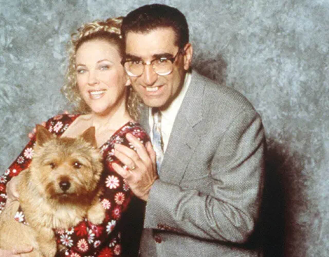 "Catherine O’Hara as Cookie Fleck in Best in Show, honored at Westminster Dog Show."