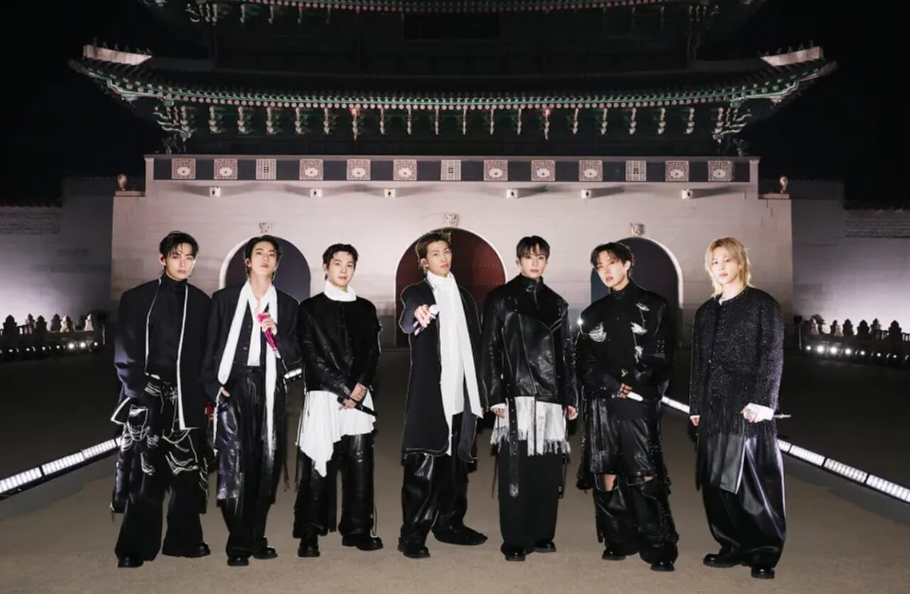 BTS comeback concert at Gwanghwamun Square, Seoul.