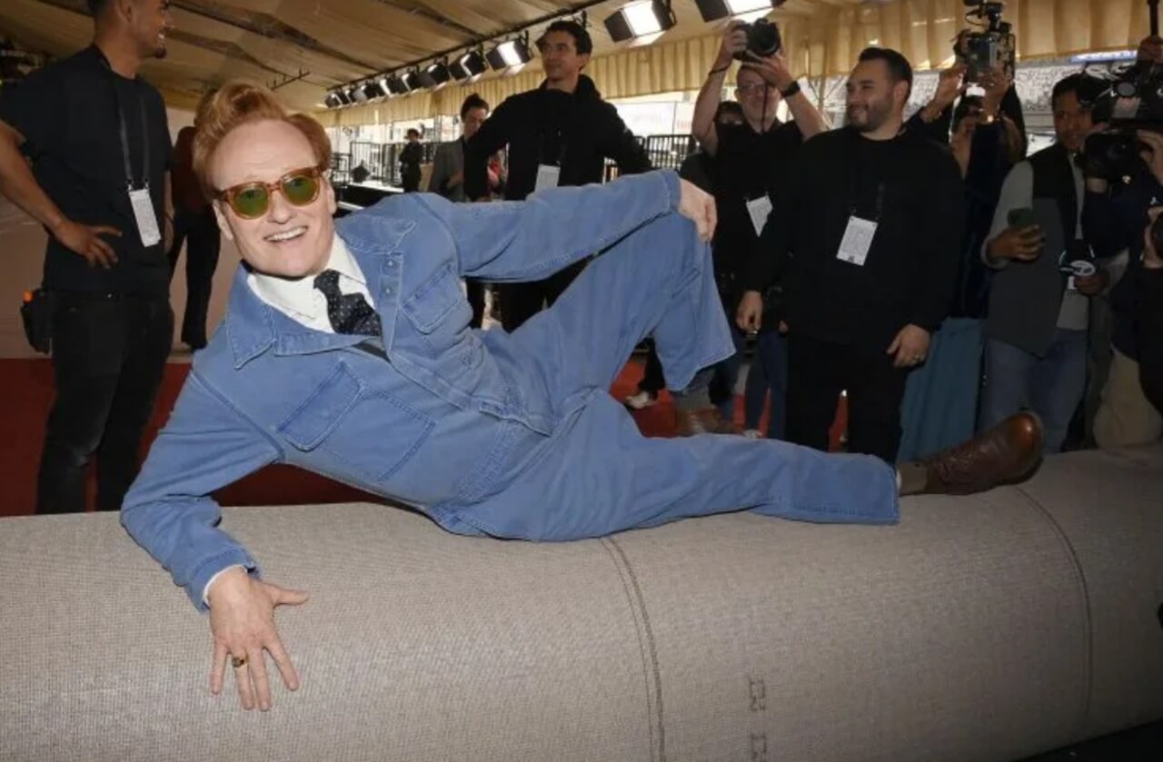 “Conan O’Brien helps roll out Oscars red carpet ahead of hosting the 98th Academy Awards.”