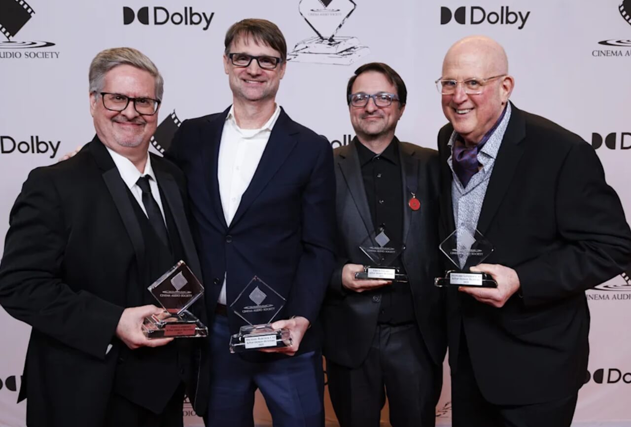 Sound mixers accept awards at the Cinema Audio Society Awards 2026.