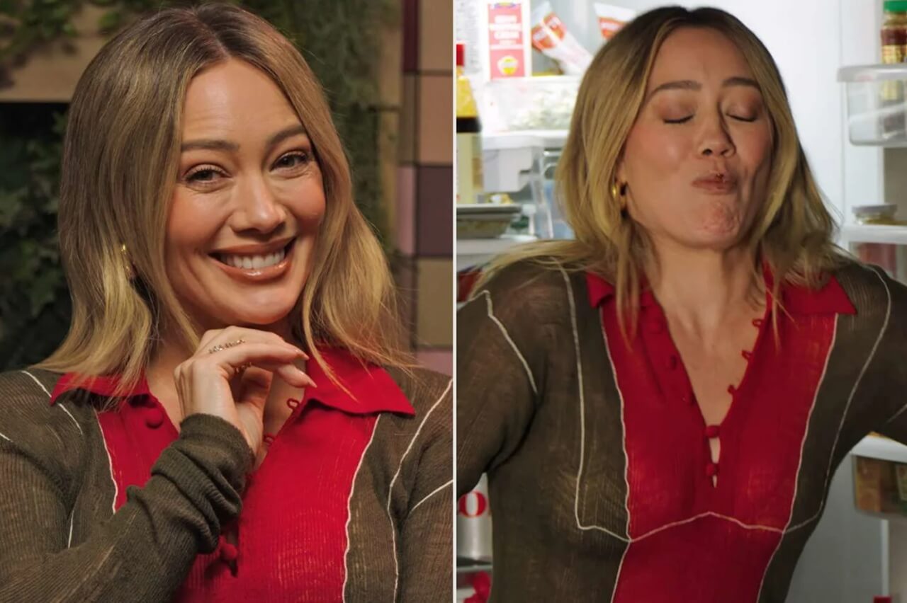 Hilary Duff plays the disgusting food game on Mythical Kitchen.