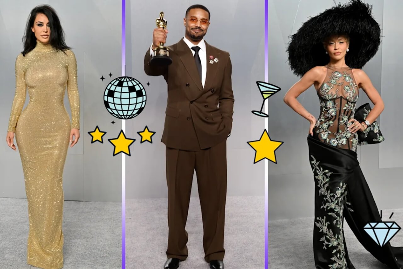 Kim Kardashian, Michael B. Jordan, and Kylie Jenner stun at Vanity Fair Oscars Party 2026.