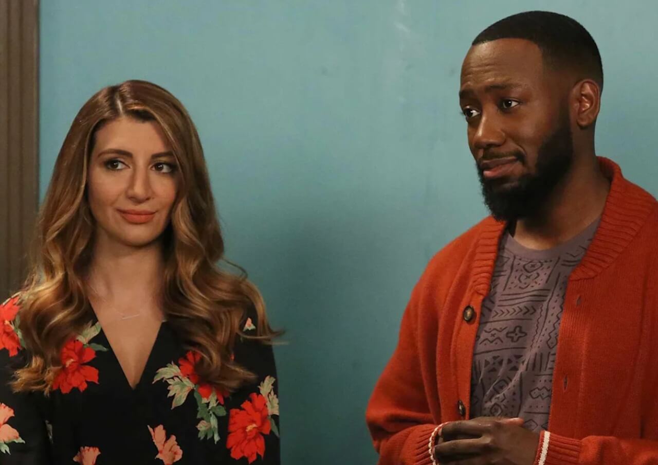 Lamorne Morris and Nasim Pedrad together at event, following podcast date reveal.